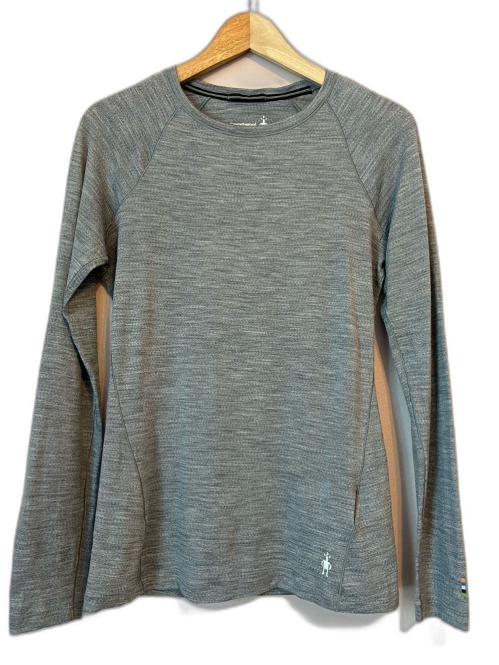 Smartwool Womens Classic All-Season Merino Base Layer Long Sleeve Top Small Gray